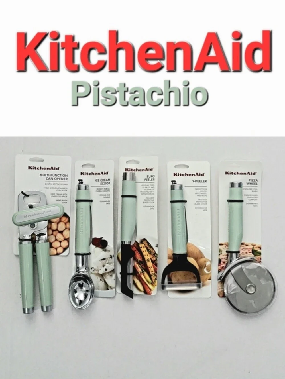KitchenAid Pistachio Green Large 30 Piece Kitchen Tool Bundle Set